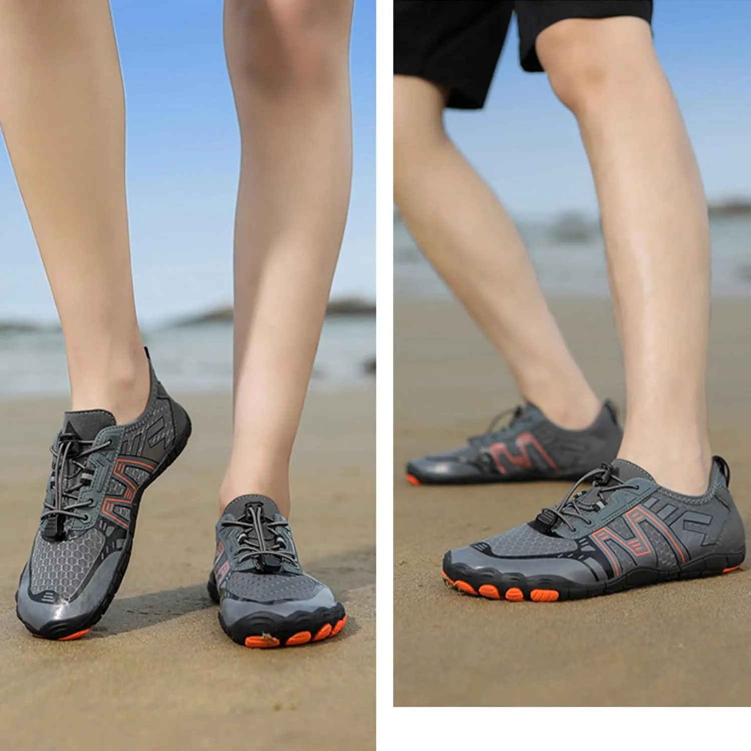 Couple Sports Shoes Outdoor Wading Non Slip Beach Diving Shoes Swimming Riding Mens Sneaker Slippers