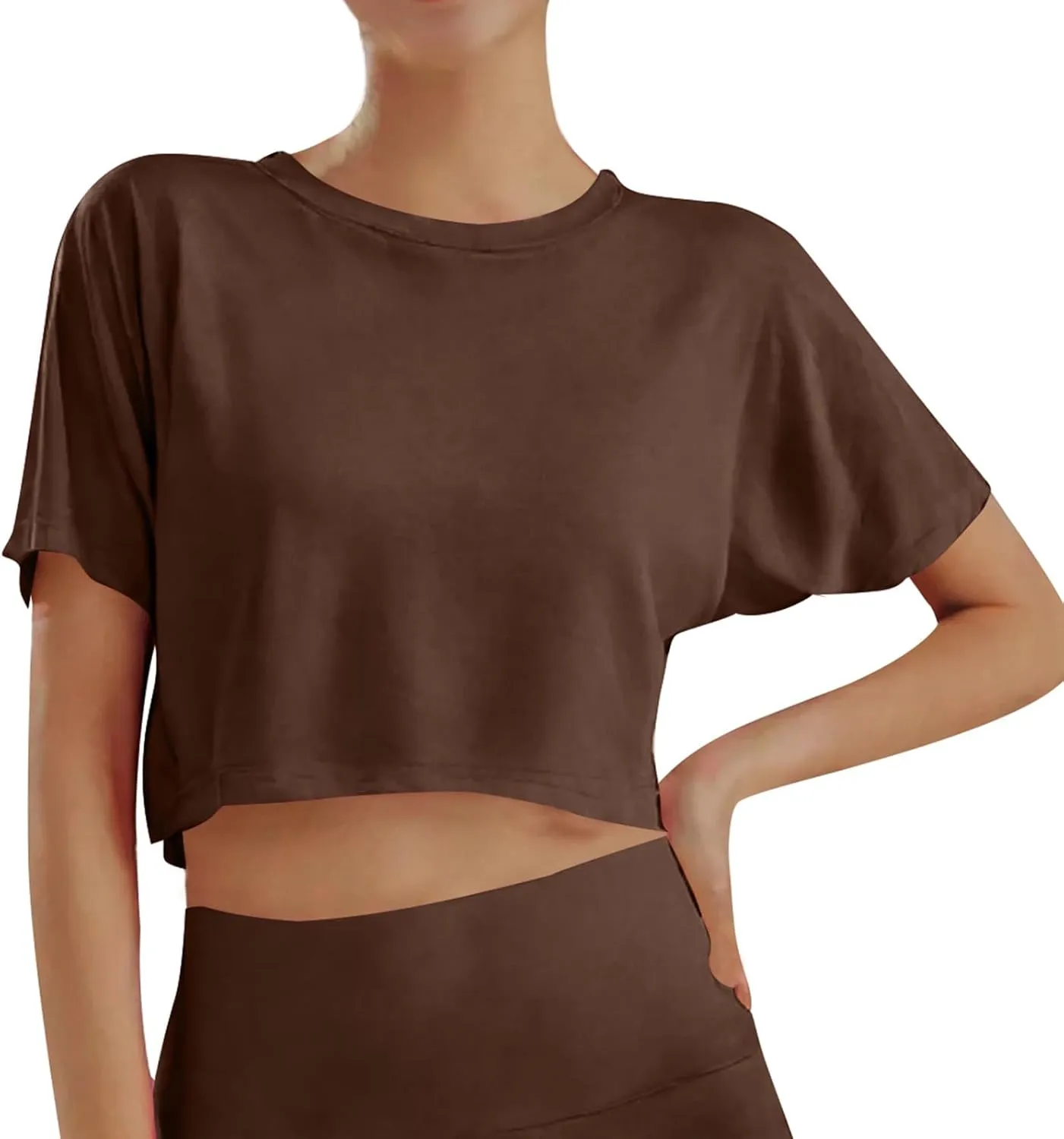 Crop Short Sleeve Tops for Teen Girls 10-16 Years Casual Trendy Summer Workout Yoga Running Athletic Shirts Kids Clothes