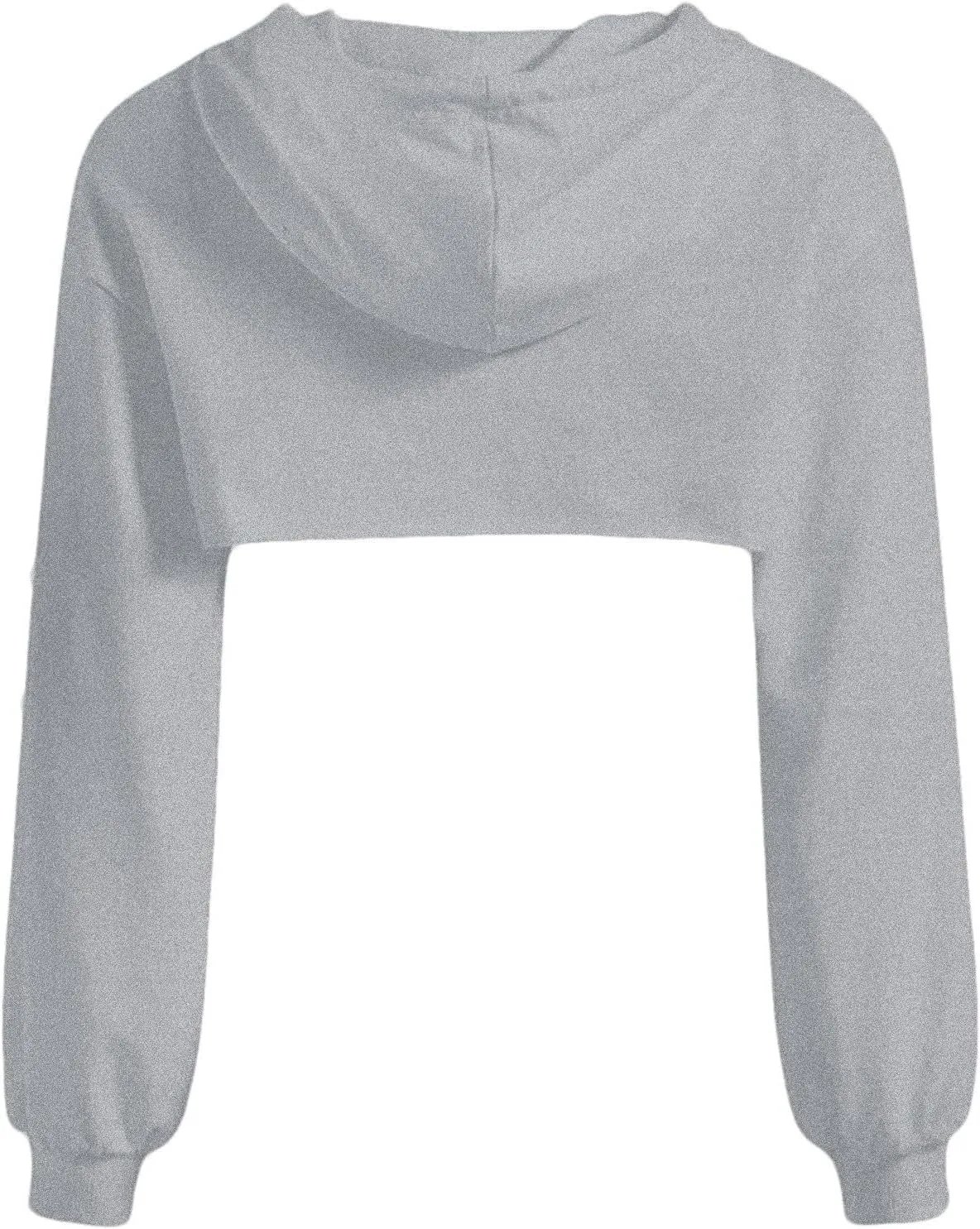 Cropped Hoodie for Women Trendy Long Sleeve Loose Fit Sweatshirts Drawstring Casual Y2K Summer Sweatshirt Clothes