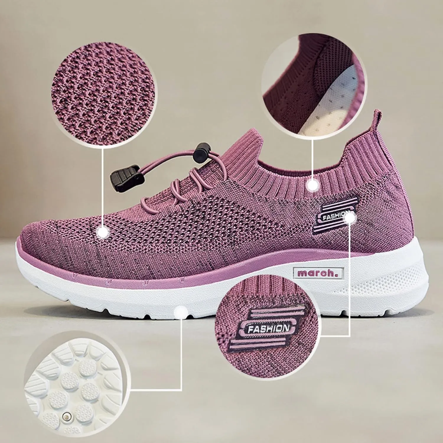 CsgrFagr Women Breathable Lace Up Shoes Flats Casual Shoes Unisex Lightweight Work Shoes Sporty Breathable Slip Work Trainers Womens River Shoes (Purple, 7.5)