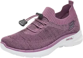 CsgrFagr Women Breathable Lace Up Shoes Flats Casual Shoes Unisex Lightweight Work Shoes Sporty Breathable Slip Work Trainers Womens River Shoes (Purple, 7.5)