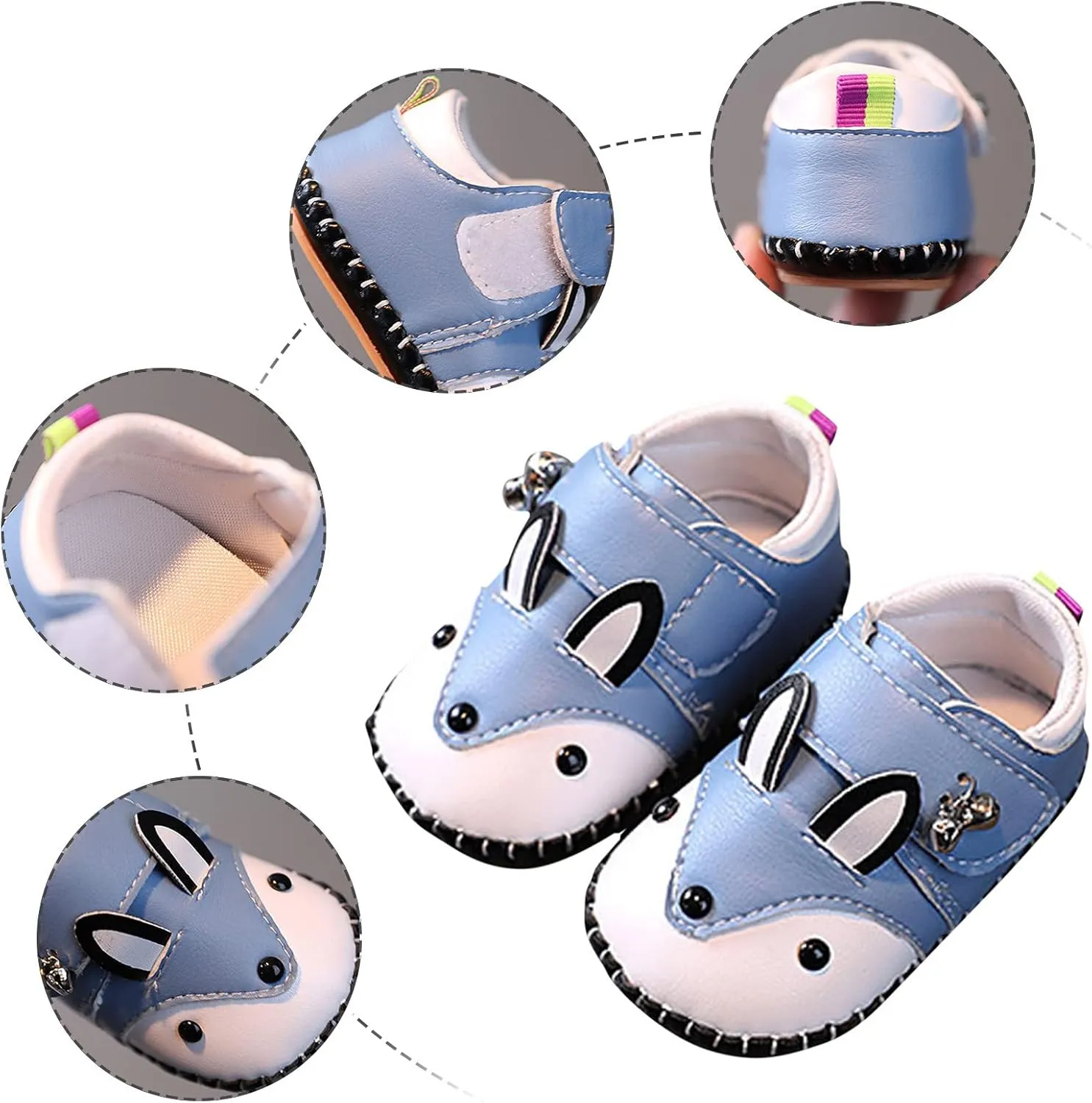 Cute 𝐂artoon Prewalkers Shoes for Infant Baby Boys Girls Soft Sole Leather Non Slip Comfortable Sports Baby Water