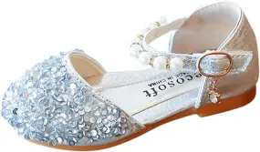 Day 5 Shoes Bling Bowknot Kids Baby Sandals Single Shoes Princess Pearl Girls Toddler Running Shoes Size 7