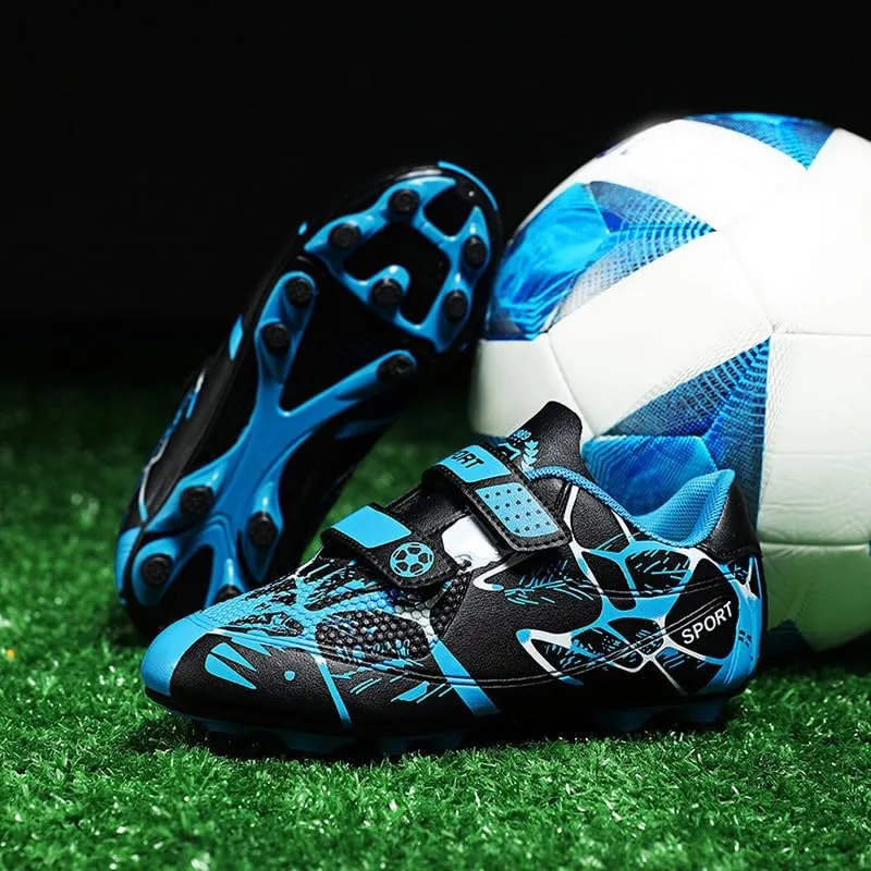 DHOVOR Boys Girls Soccer Shoes Youth Football Trainers Non-Slip Lightweight Football Cleats Football Shoes for Kids Indoor/Outdoor/Competition/Unisex