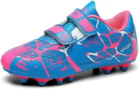 DHOVOR Boys Girls Soccer Shoes Youth Football Trainers Non-Slip Lightweight Football Cleats Football Shoes for Kids Indoor/Outdoor/Competition/Unisex