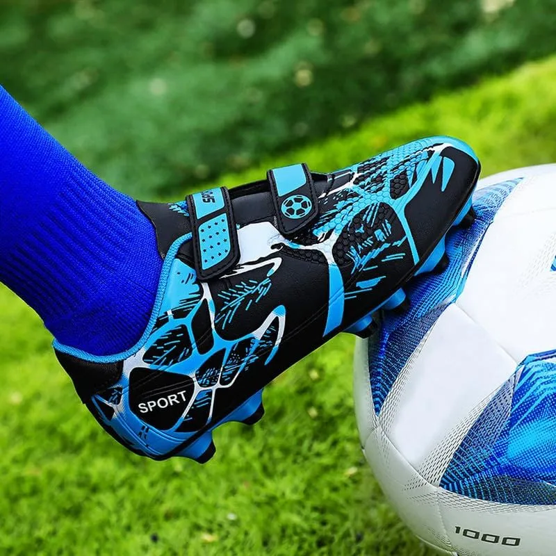 DHOVOR Boys Girls Soccer Shoes Youth Football Trainers Non-Slip Lightweight Football Cleats Football Shoes for Kids Indoor/Outdoor/Competition/Unisex