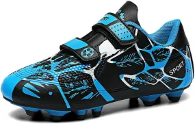 DHOVOR Boys Girls Soccer Shoes Youth Football Trainers Non-Slip Lightweight Football Cleats Football Shoes for Kids Indoor/Outdoor/Competition/Unisex