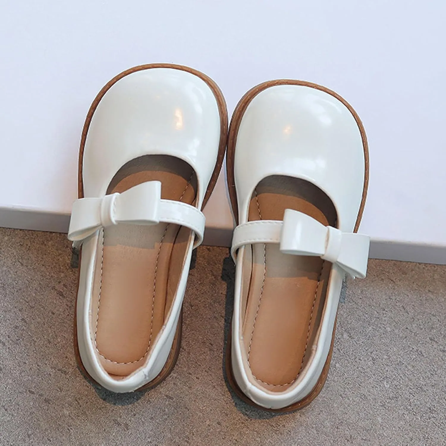 Dress Shoes for Toddler Girls Little Girls Loafers School Uniform Mary Jane Flats for Girls Thick Non-Slip Sole Casual