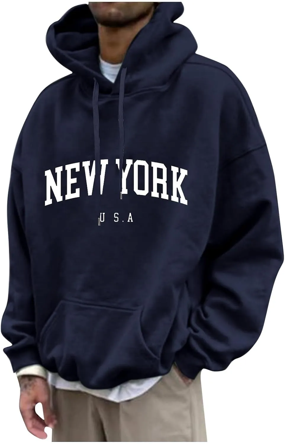 DuDubaby Mens Hoodies Print Fashion Loose Unisex Oversized Lightweight Long-Sleeved Fall Hoodies With Designs