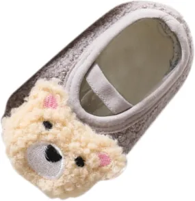 EnJoCho Boys Outdoor Shoes Boys And Girls Cartoon Character Pattern Warm Toddler Shoes Indoor Floor Socks Non Slip Shoes