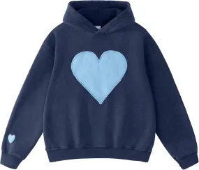 FAIABLE Womens Oversized Heart Patch Couples Hoodies Sweatshirts Heavyweight Vintage Fleece Hoodies for Women 2025