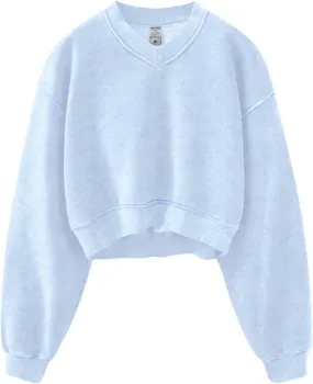 FAIABLE Womens Oversized Hoodie Crop Heavyweight Hoodies Vintage Acid Wash Hoodie Cotton Fleece Hoodies for Women