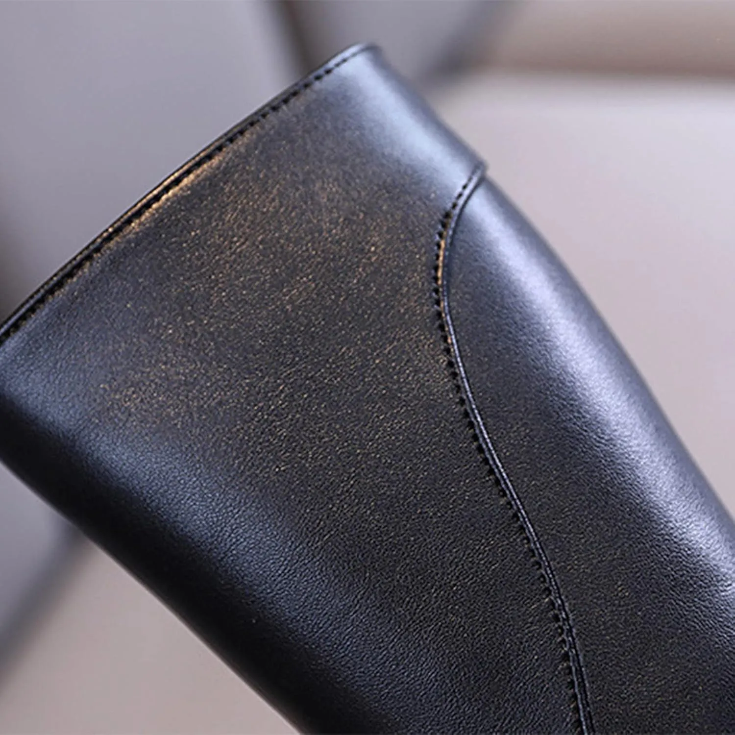 Fashion Autumn And Winter Girls Mid Calf Boots Flat Bottom Thick Soles Non Slip Plush Warm Solid Side Dark Riding