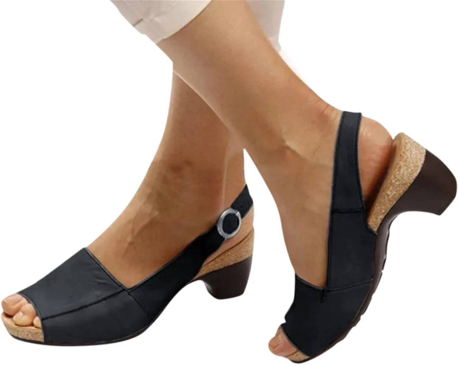 Fashion Sandals Shoes For Women Sandles Shoes Singles Ladies High Heels Women's Clear Flat Sandals