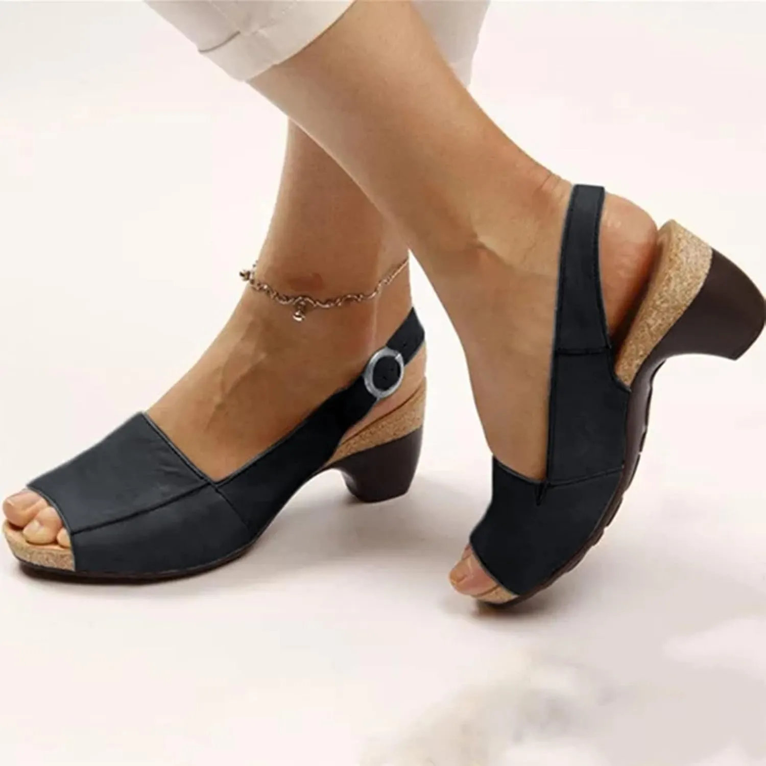 Fashion Sandals Shoes For Women Sandles Shoes Singles Ladies High Heels Women's Clear Flat Sandals