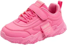 Fashion Teen Girls All Seasons Sports Shoes Girls Solid Flat Thick Sole Non-Slip Hook Sprinkles Running Shoes