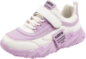 Fashion Teen Girls All Seasons Sports Shoes Girls Solid Flat Thick Sole Non-Slip Hook Sprinkles Running Shoes