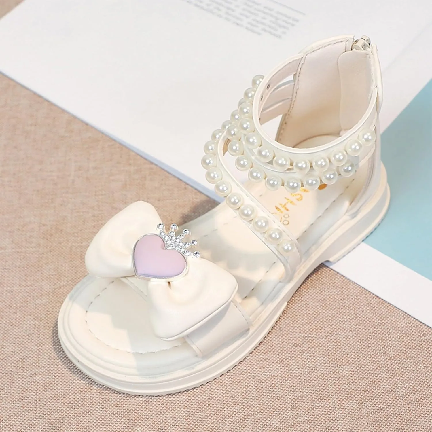 Fashionable and Versatile Shoes for Middle and Large Children Soft Soles for Little Girls Children's White Girl Sandals