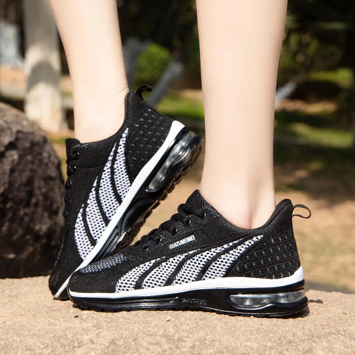 FLIOZY Womens Running Shoes Air Cushion Lightweight Sneakers Lace up Walking Tennis Shoes for Women