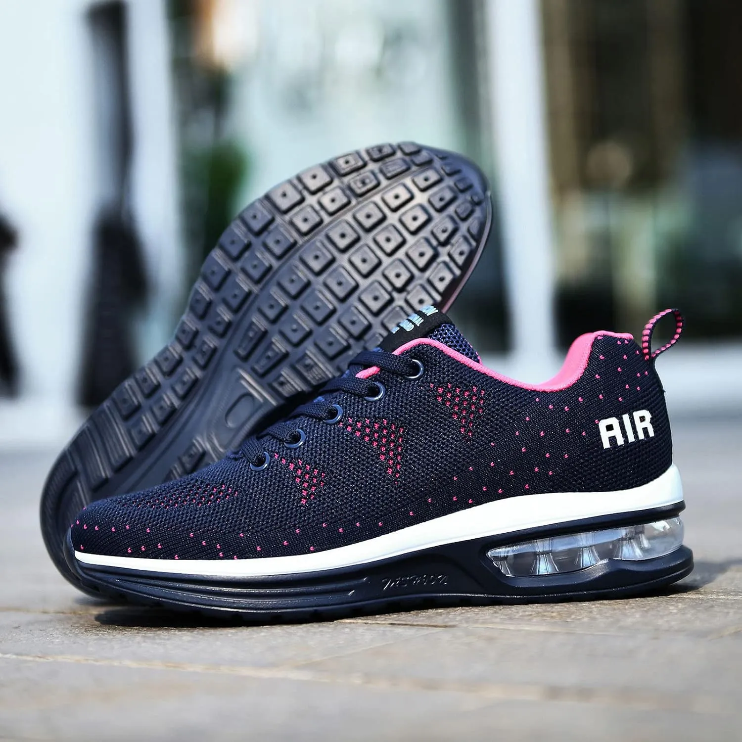 FLIOZY Womens Running Shoes Air Cushion Lightweight Sneakers Lace up Walking Tennis Shoes for Women