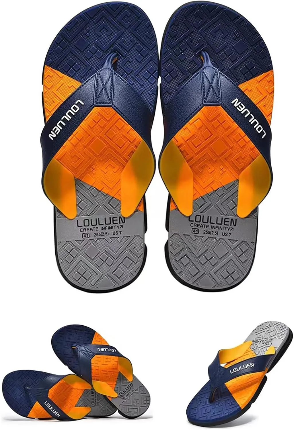 Foreign Trade Flip Flops for Men Beach Slippers for Men Summer Non Slip External Wearing with Toe Comfort Sandals