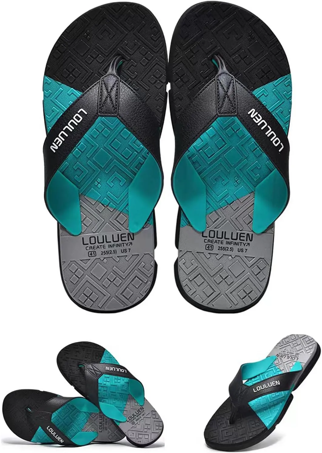 Foreign Trade Flip Flops for Men Beach Slippers for Men Summer Non Slip External Wearing with Toe Comfort Sandals
