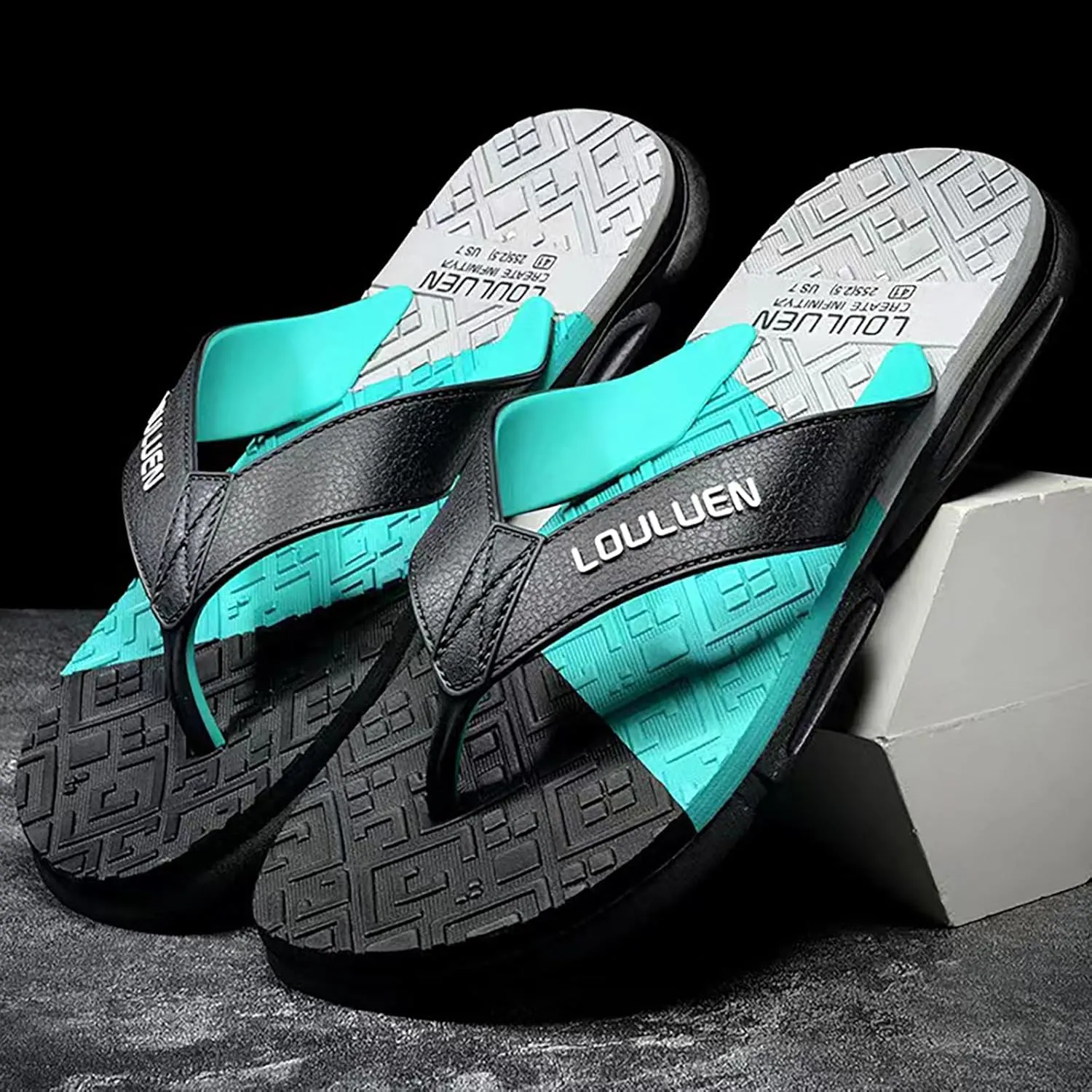 Foreign Trade Flip Flops for Men Beach Slippers for Men Summer Non Slip External Wearing with Toe Comfort Sandals
