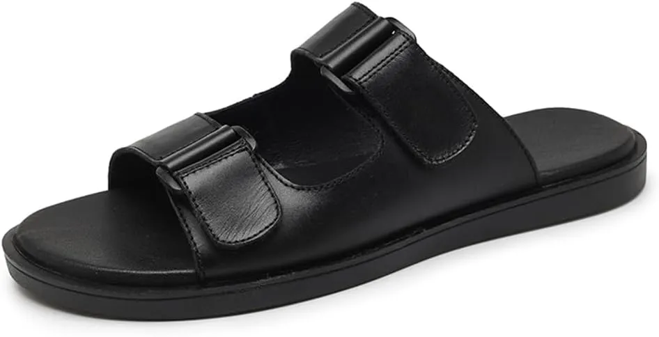 Genuine Leather Sandals Mens for Outdoor Sandals Mens Adjustable Strap Sandals Leather Sandals Men