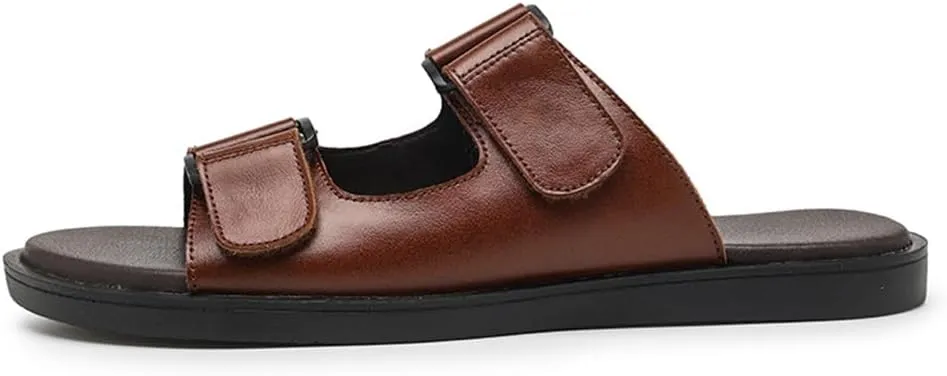 Genuine Leather Sandals Mens for Outdoor Sandals Mens Adjustable Strap Sandals Leather Sandals Men