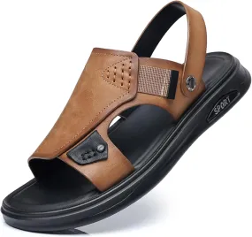 Genuine Leather Sandals Mens For Outdoor Sandals Mens Adjustable Strap Sandals Leather sandals