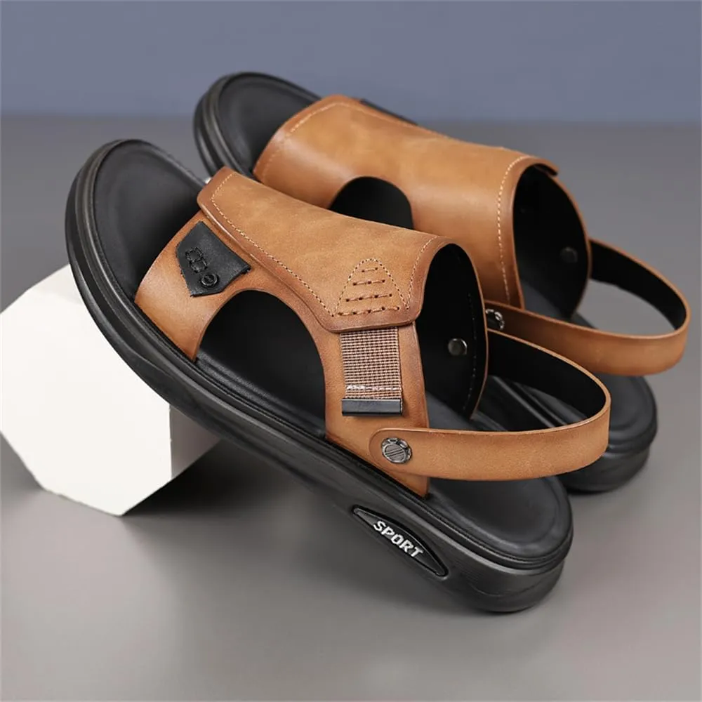 Genuine Leather Sandals Mens For Outdoor Sandals Mens Adjustable Strap Sandals Leather sandals