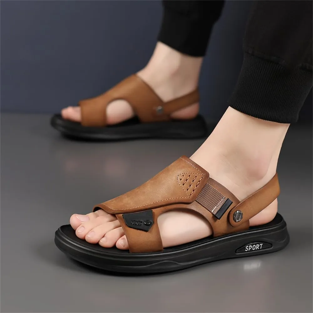 Genuine Leather Sandals Mens For Outdoor Sandals Mens Adjustable Strap Sandals Leather sandals