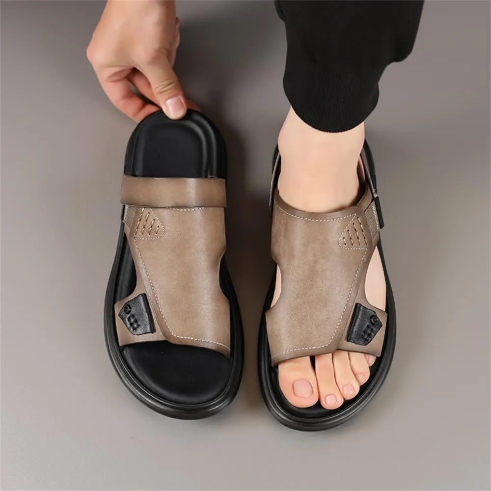 Genuine Leather Sandals Mens For Outdoor Sandals Mens Adjustable Strap Sandals Leather sandals