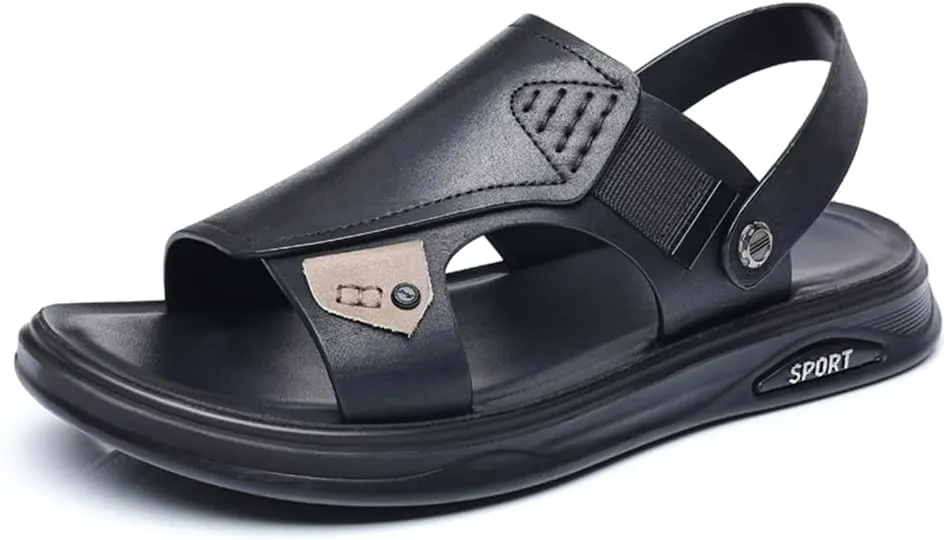 Genuine Leather Sandals Mens For Outdoor Sandals Mens Adjustable Strap Sandals Leather sandals