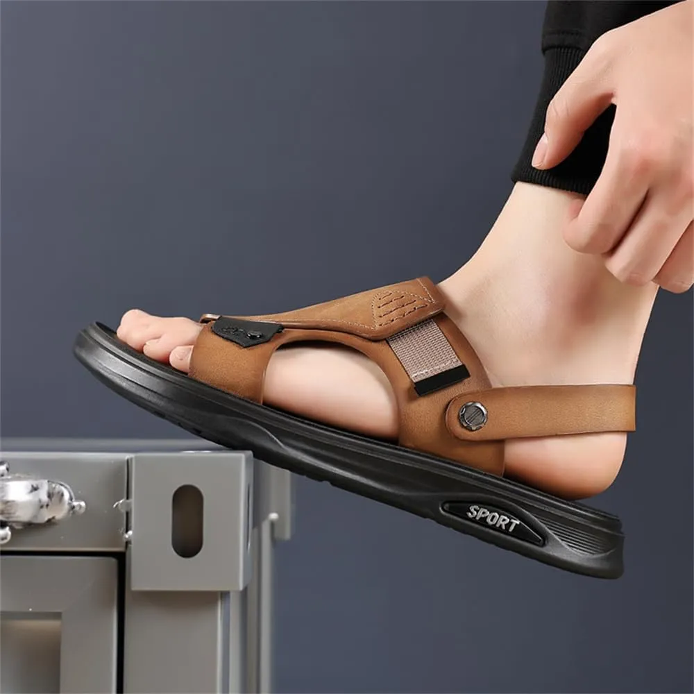 Genuine Leather Sandals Mens For Outdoor Sandals Mens Adjustable Strap Sandals Leather sandals