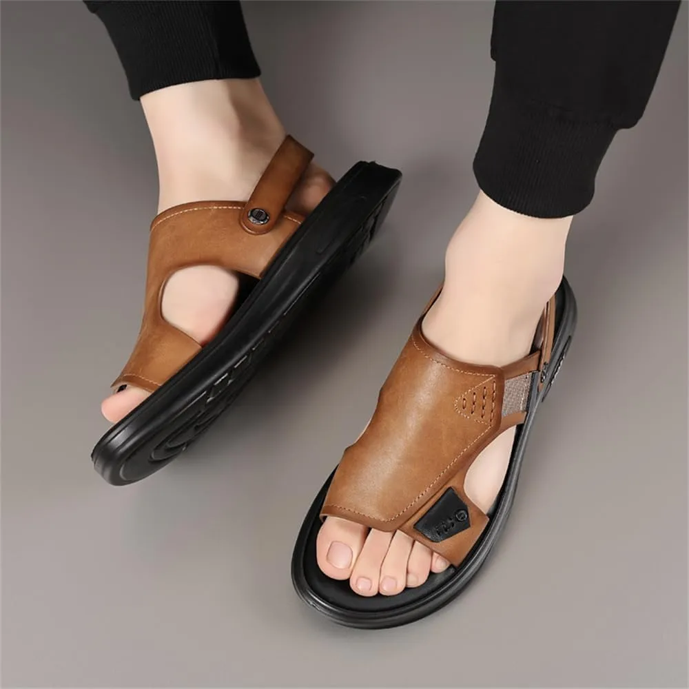 Genuine Leather Sandals Mens For Outdoor Sandals Mens Adjustable Strap Sandals Leather sandals