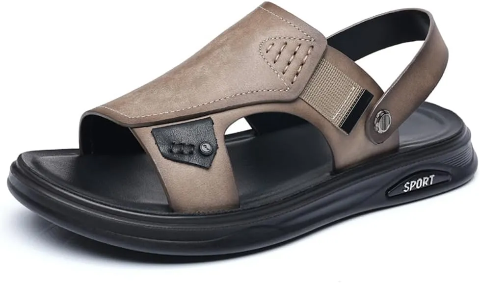 Genuine Leather Sandals Mens For Outdoor Sandals Mens Adjustable Strap Sandals Leather sandals