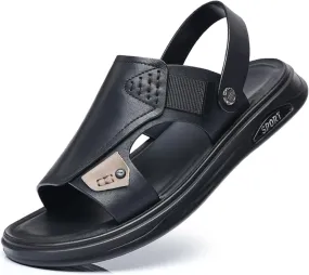 Genuine Leather Sandals Mens For Outdoor Sandals Mens Adjustable Strap Sandals Leather sandals