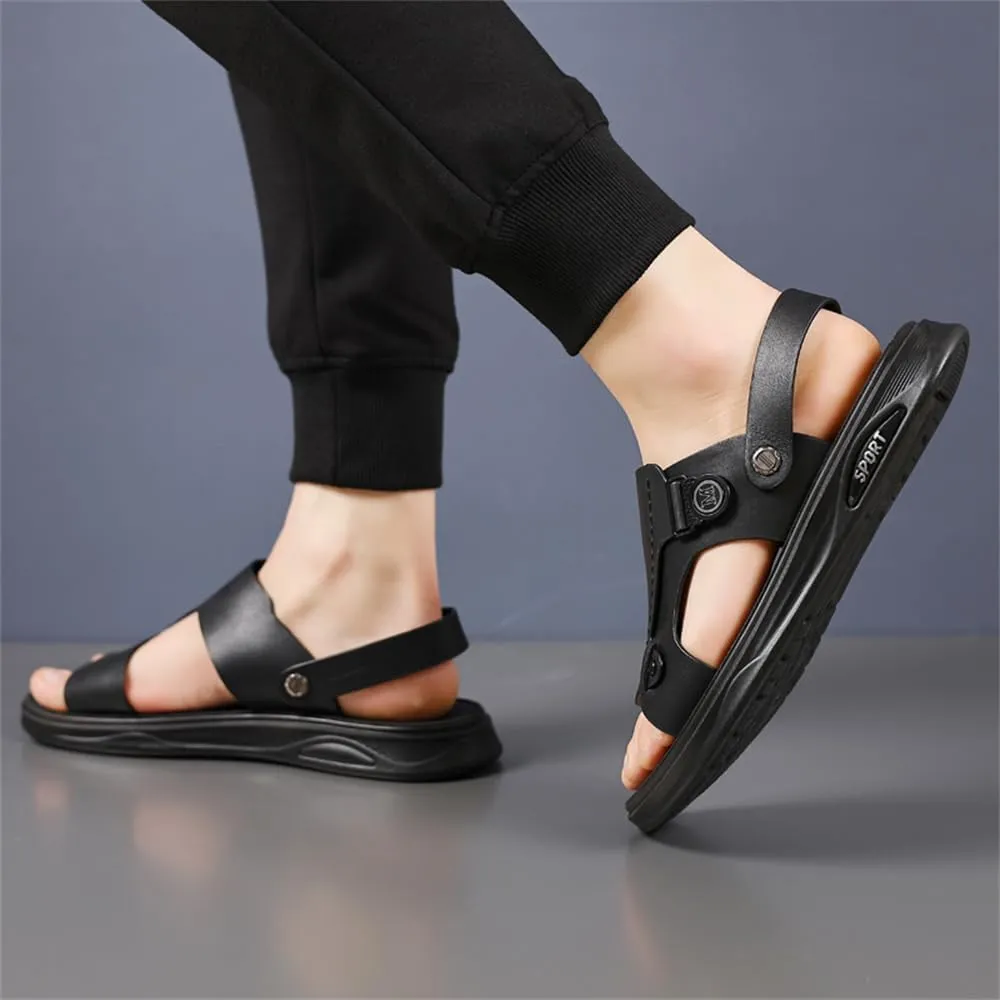 Genuine Leather Sandals Mens For Outdoor Sandals Mens Adjustable Strap Sandals