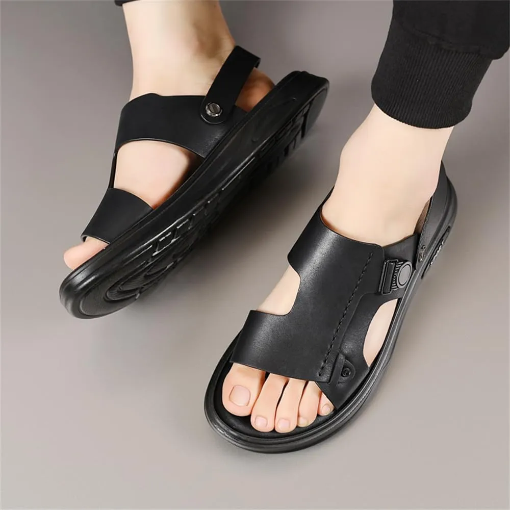 Genuine Leather Sandals Mens For Outdoor Sandals Mens Adjustable Strap Sandals