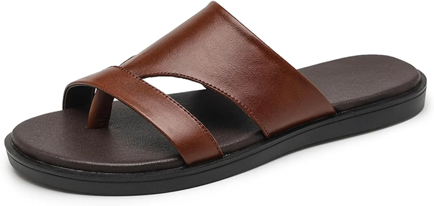 Genuine Leather Sandals Mens For Outdoor Sandals Mens Fashion Slippers