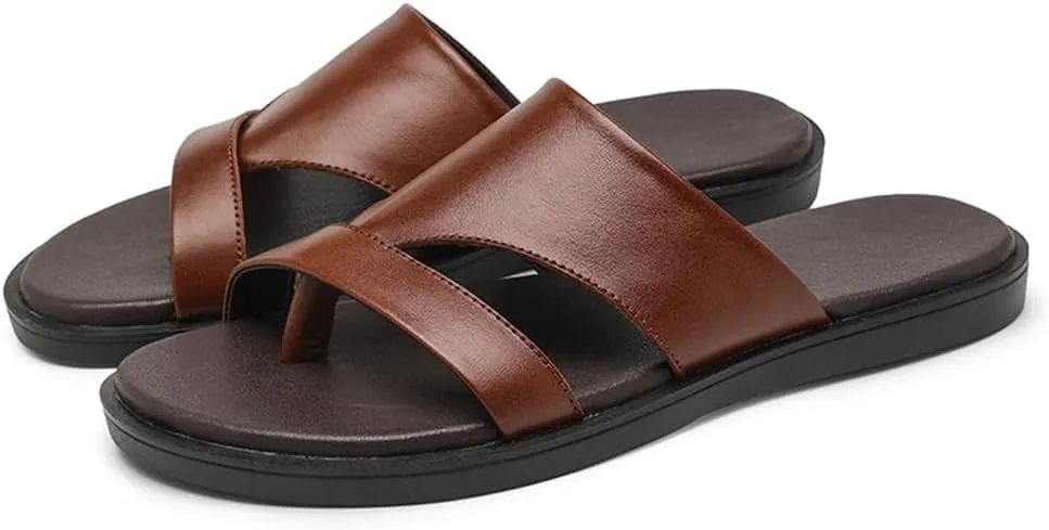Genuine Leather Sandals Mens For Outdoor Sandals Mens Fashion Slippers