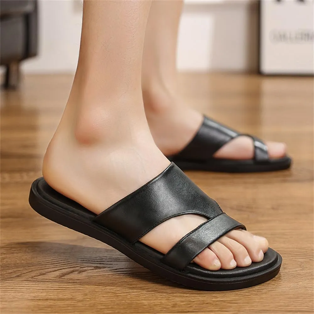 Genuine Leather Sandals Mens For Outdoor Sandals Mens Fashion Slippers