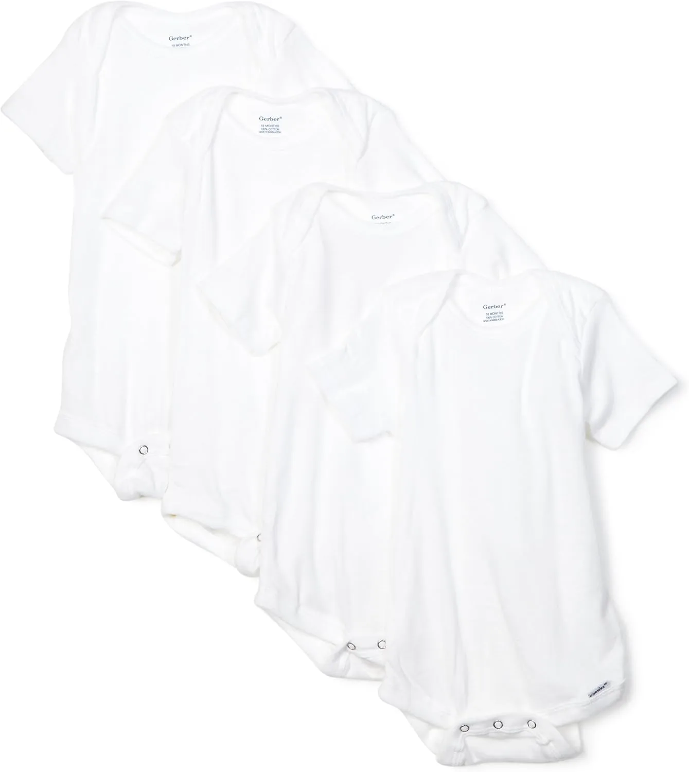 Gerber Baby Boys' 4 Pack Onesies
