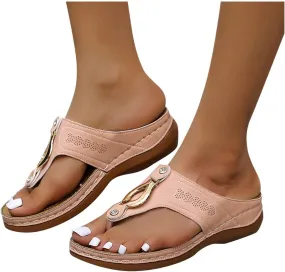 Gibobby Womens Slippers,Womens Bow Slip-on Platform Sandals Flip Flops Summer Slippers Flat Bowknot Casual Open Toe Shoes