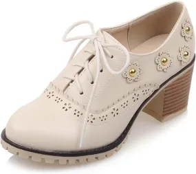 Gicoiz Mary Jane T Bar Womens Block Heel Office Work Shoes