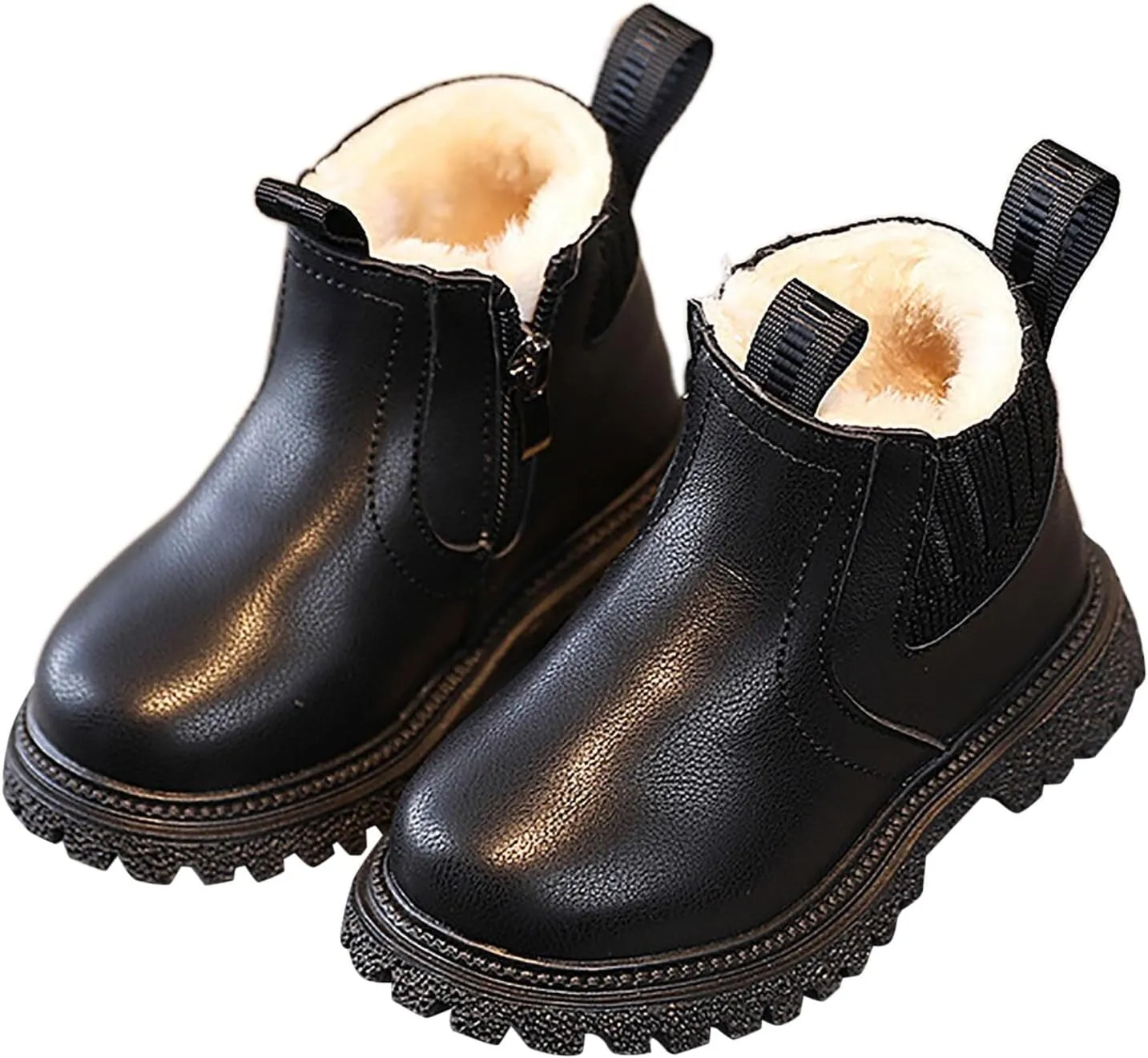 Girls Ankle Boots Breathable Faux Fur Fleece Lined Winter Snow Boots Toddler Kids Girls Boys Dress Boots Hiking Boots