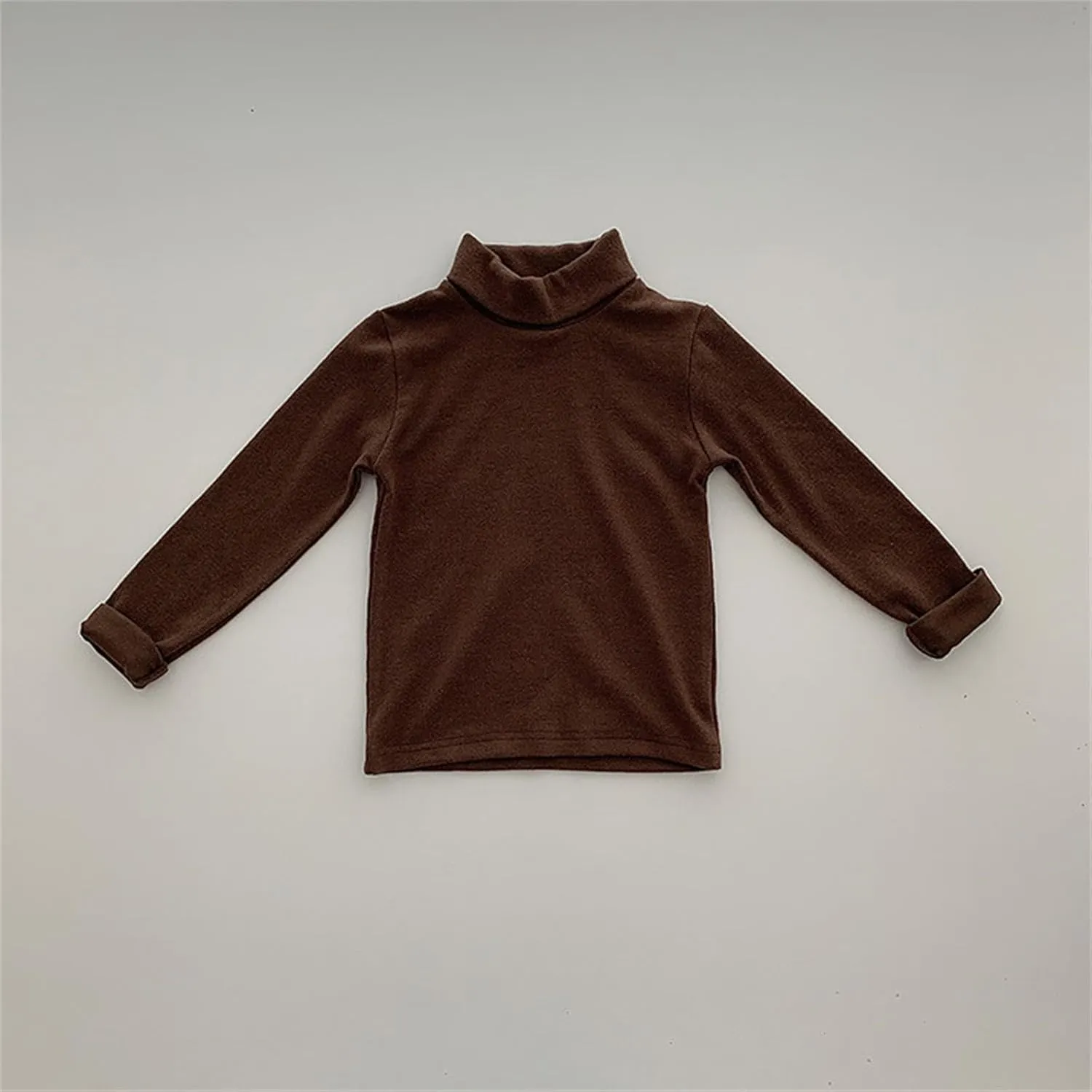 Girls Casual Tops Long Sleeve Turtleneck T-Shirt Boys Basic Solid Blouse Outfit for Toddler Baby Girl