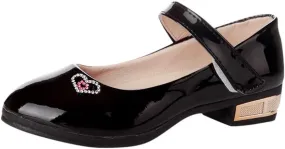 Girls Dress Shoes Mary Jane Shoes for Girls Low Heel Dress Shoes Party Wedding Flat for Little/Big Toddler Girl Shoes