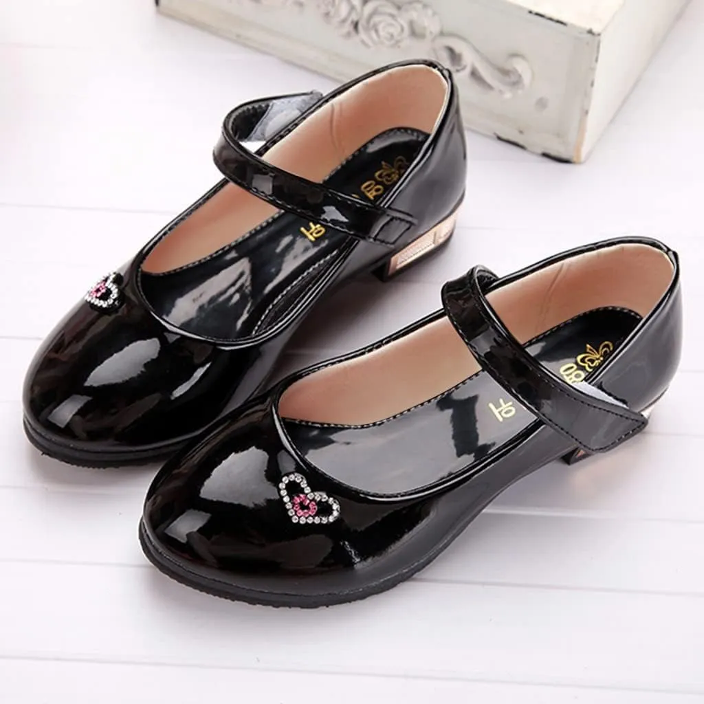 Girls Dress Shoes Mary Jane Shoes for Girls Low Heel Dress Shoes Party Wedding Flat for Little/Big Toddler Girl Shoes